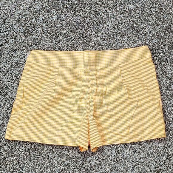 Free People Orange & White Checked Skort - Picture 2 of 7